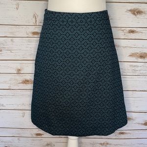 NWT Margaret M Deandra Textured Aline Skirt | Teal Green | Medium